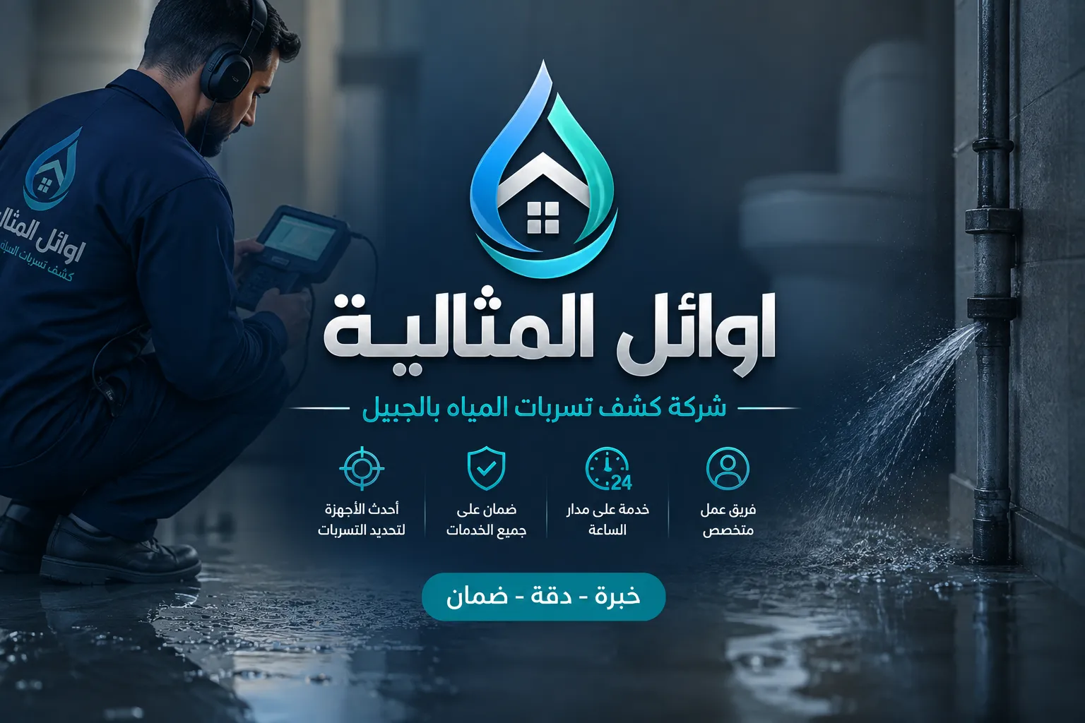 شركة كشف تسربات المياه بالجبيل