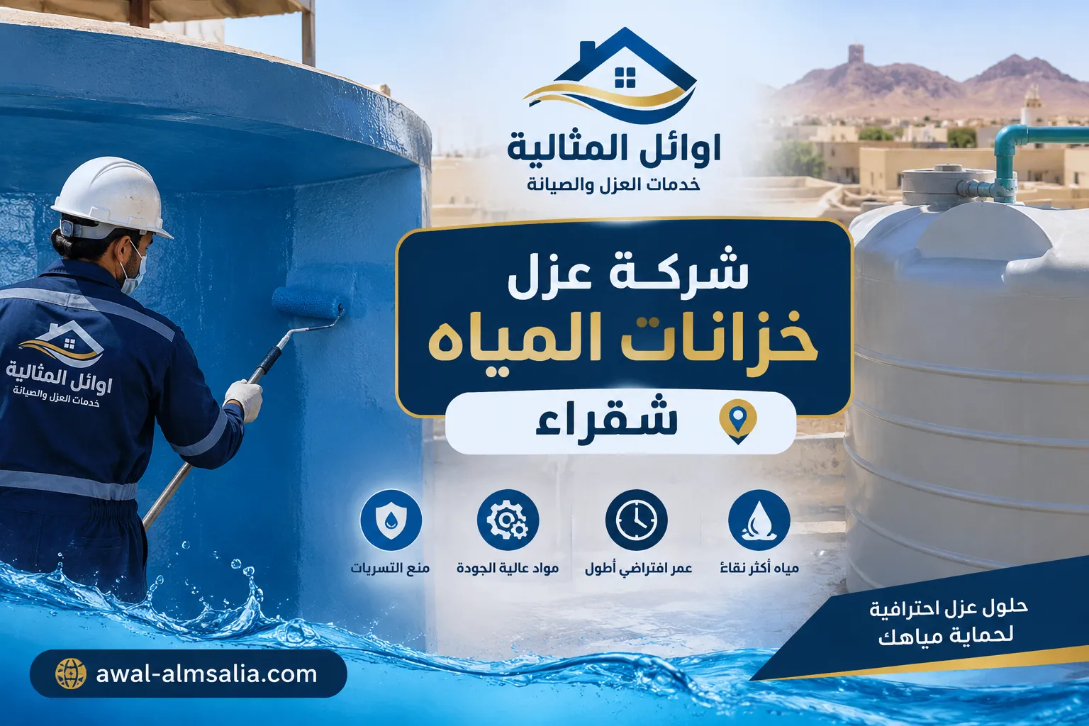 شركة عزل خزانات المياه شقراء